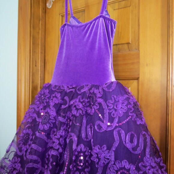 Costume Gallery Purple Ballet Tutu Velvet Sequins Ribbon Flowers Adult Small - Picture 10 of 11